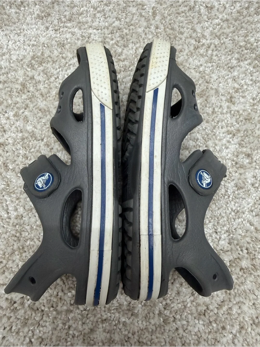 Crocs Crocband II Youth Adjustable Hook-and-Loop Strap Sandals Size 9